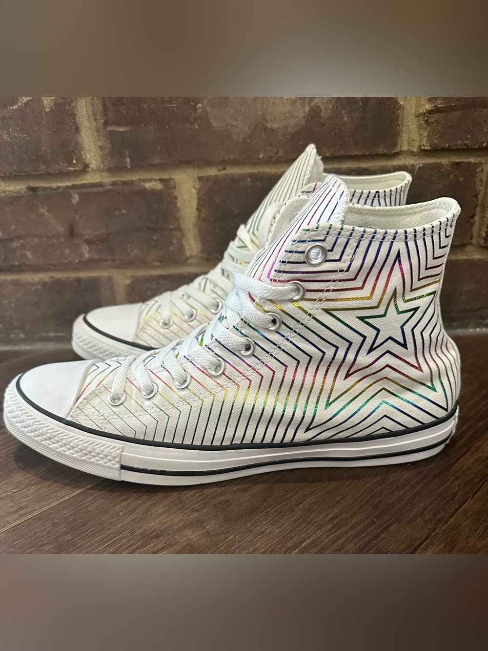 Converse Chuck Taylor All Star Exploding Star High Top 565396F Sz 11 Worn 1x - Picture 5 of 9